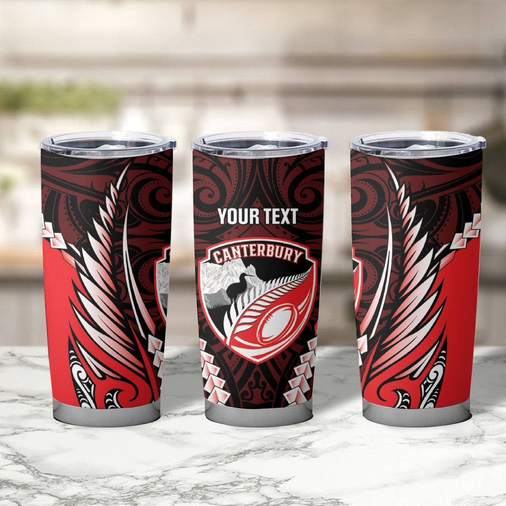 Canterbury 2026 Rugby Custom Tumbler Cup NZ Maori Silver Fern LT14 - Polynesian Pride