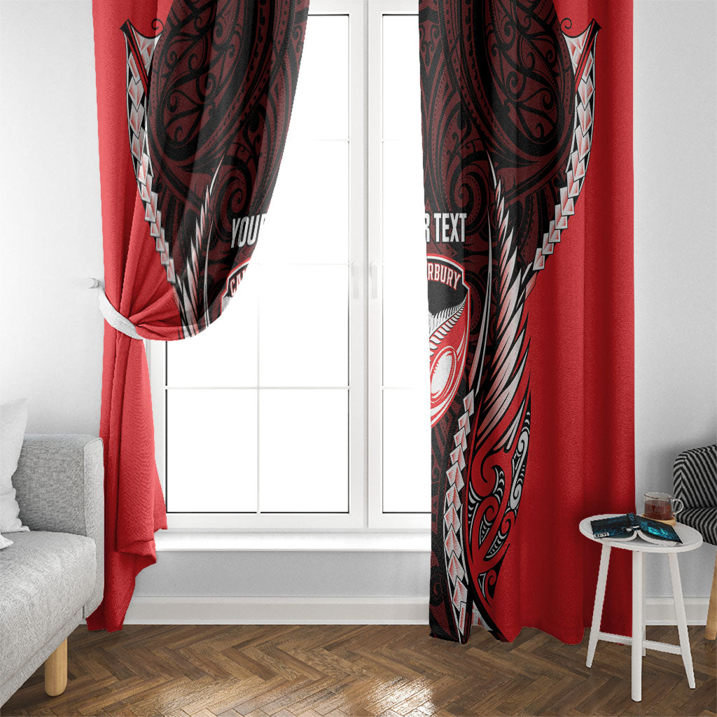 Canterbury 2026 Rugby Custom Window Curtain NZ Maori Silver Fern