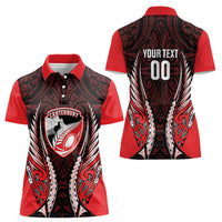 Canterbury 2026 Rugby Custom Women Polo Shirt NZ Maori Silver Fern