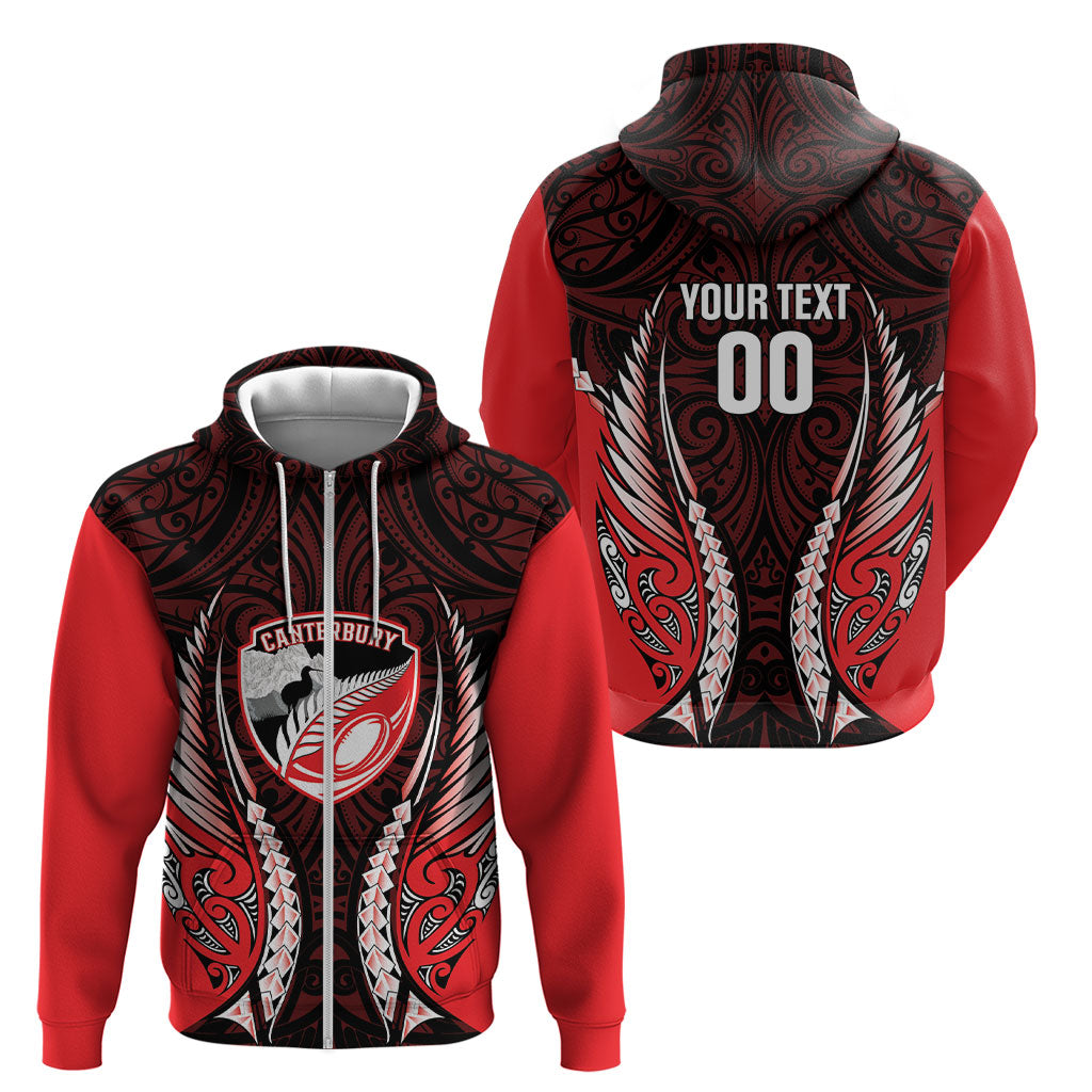 Canterbury 2026 Rugby Custom Zip Hoodie NZ Maori Silver Fern LT14 - Polynesian Pride