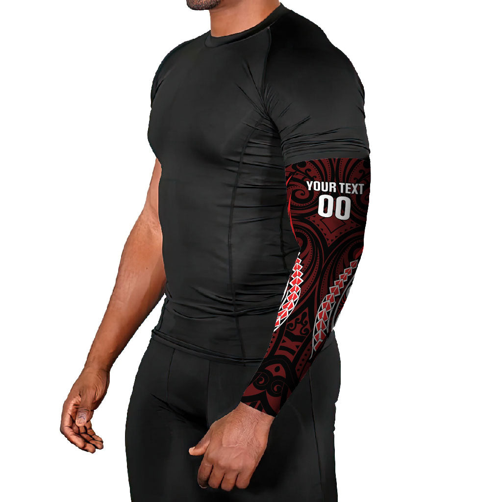 Counties Manukau 2026 Rugby Custom Arm Sleeves NZ Maori Silver Fern LT14 - Polynesian Pride
