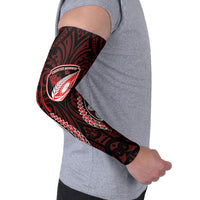 Counties Manukau 2026 Rugby Custom Arm Sleeves NZ Maori Silver Fern LT14 - Polynesian Pride