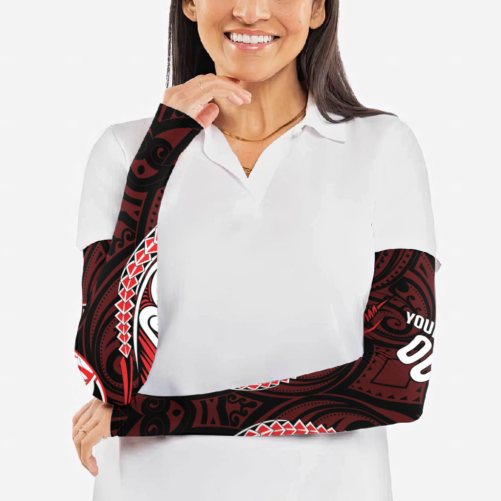 Counties Manukau 2026 Rugby Custom Arm Sleeves NZ Maori Silver Fern LT14 - Polynesian Pride
