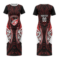 Counties Manukau 2026 Rugby Custom Couples Matching Short Sleeve Bodycon Dress and Long Sleeve Button Shirt NZ Maori Silver Fern LT14 - Polynesian Pride