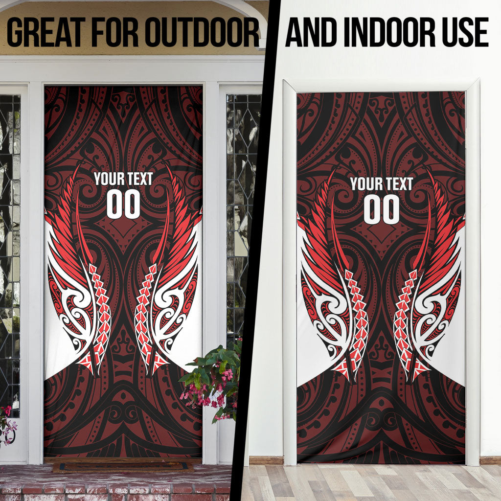 Counties Manukau 2026 Rugby Custom Door Cover NZ Maori Silver Fern LT14 - Polynesian Pride