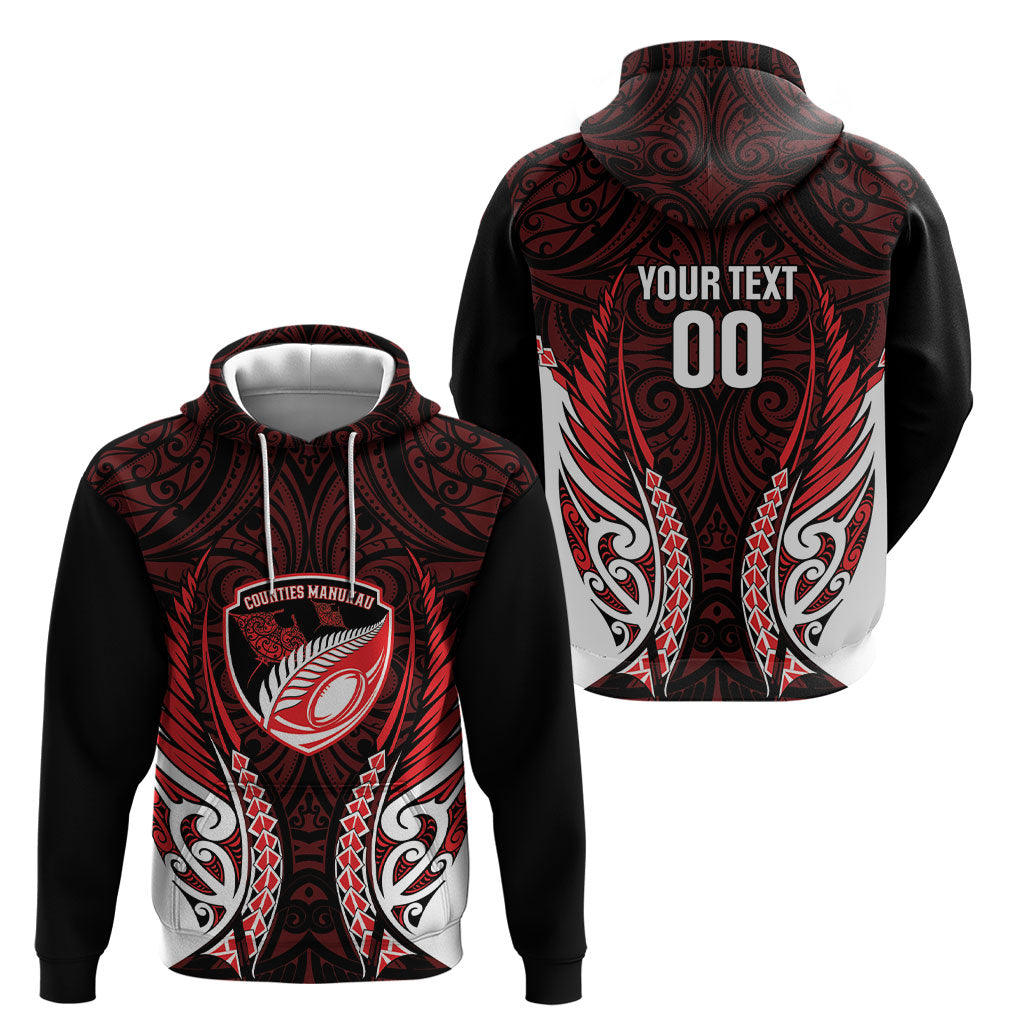 Counties Manukau 2026 Rugby Custom Hoodie NZ Maori Silver Fern LT14 - Polynesian Pride