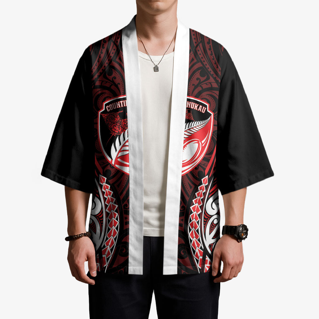 Counties Manukau 2026 Rugby Custom Kimono NZ Maori Silver Fern LT14 - Polynesian Pride