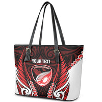 Counties Manukau 2026 Rugby Custom Leather Tote Bag NZ Maori Silver Fern LT14 - Polynesian Pride