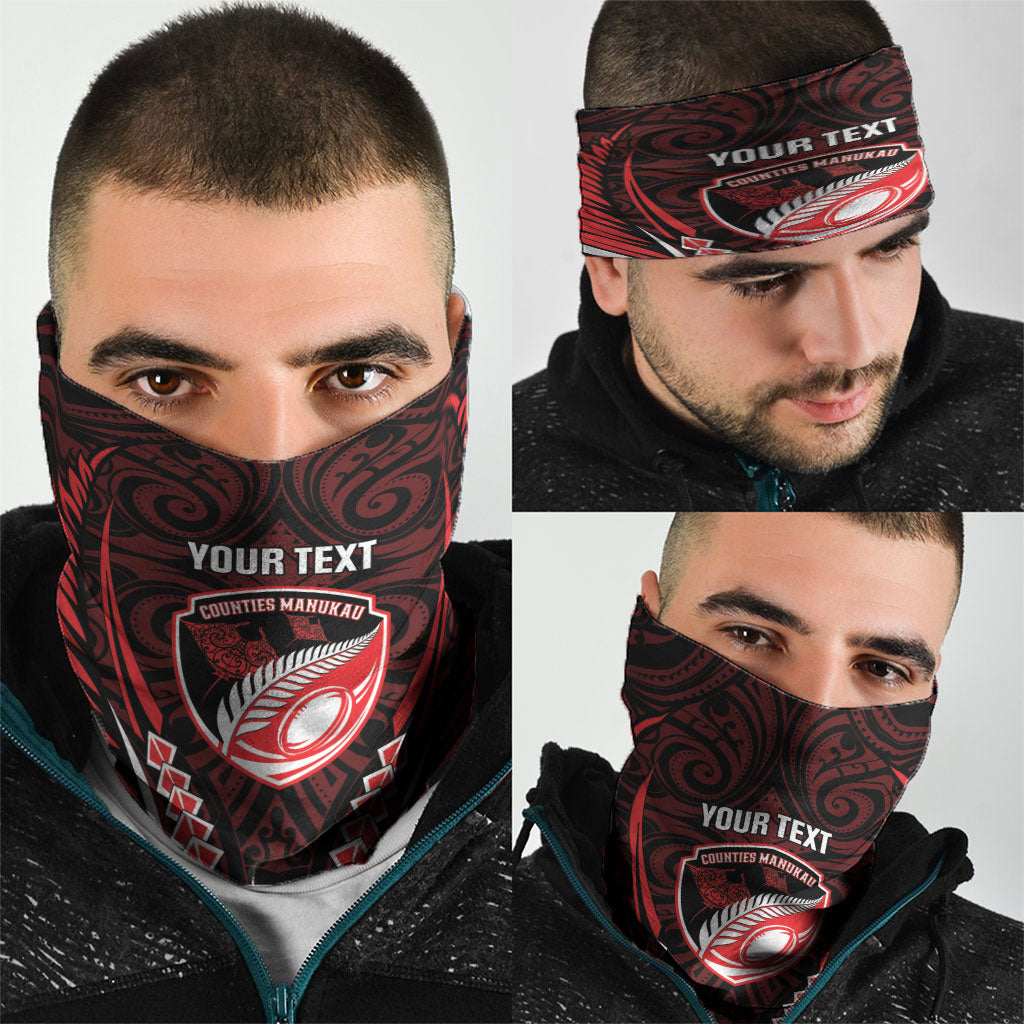 Counties Manukau 2026 Rugby Custom Neck Gaiter NZ Maori Silver Fern LT14 - Polynesian Pride
