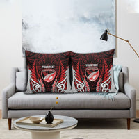 Counties Manukau 2026 Rugby Custom Pillow Cover NZ Maori Silver Fern LT14 - Polynesian Pride