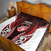Counties Manukau 2026 Rugby Custom Quilt NZ Maori Silver Fern LT14 - Polynesian Pride