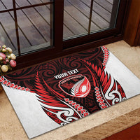 Counties Manukau 2026 Rugby Custom Rubber Doormat NZ Maori Silver Fern