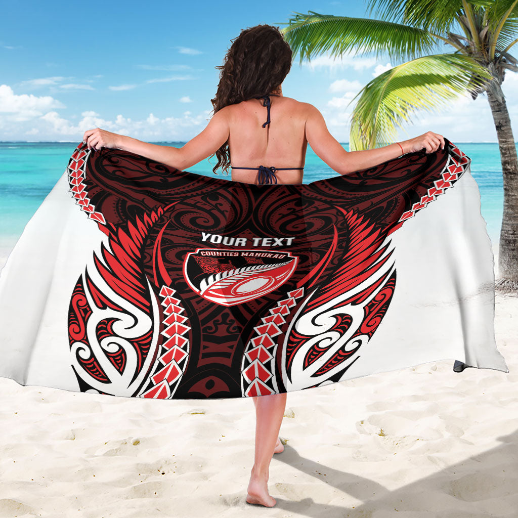 Counties Manukau 2026 Rugby Custom Sarong NZ Maori Silver Fern LT14 - Polynesian Pride