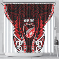 Counties Manukau 2026 Rugby Custom Shower Curtain NZ Maori Silver Fern LT14 - Polynesian Pride