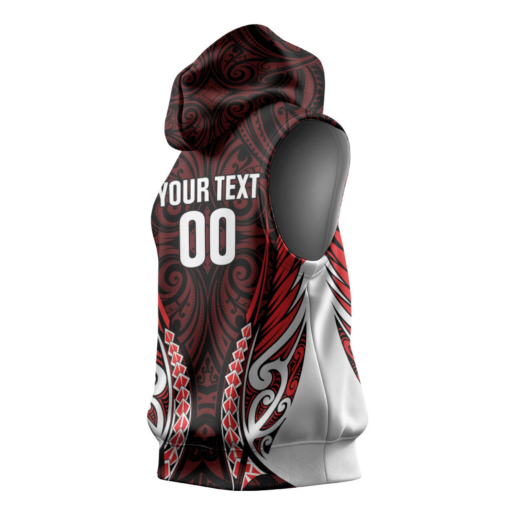 Counties Manukau 2026 Rugby Custom Sleeveless Hoodie NZ Maori Silver Fern