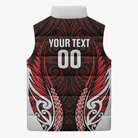 Counties Manukau 2026 Rugby Custom Sleeveless Puffer Jacket NZ Maori Silver Fern LT14 - Polynesian Pride