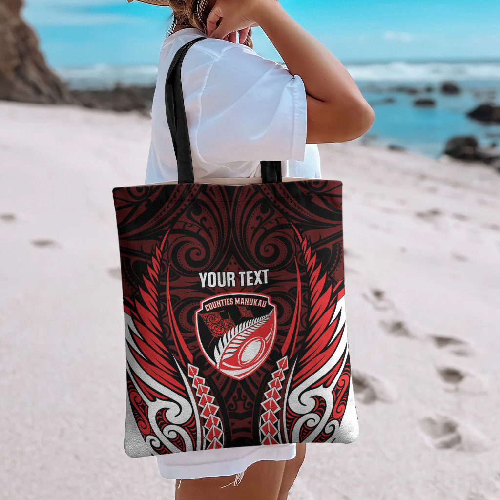 Counties Manukau 2026 Rugby Custom Tote Bag NZ Maori Silver Fern LT14 - Polynesian Pride