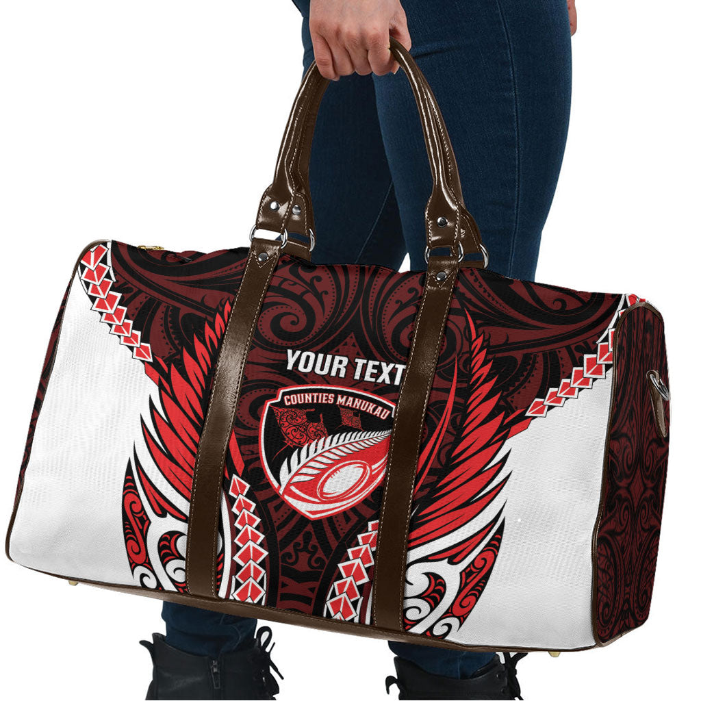 Counties Manukau 2026 Rugby Custom Travel Bag NZ Maori Silver Fern LT14 - Polynesian Pride