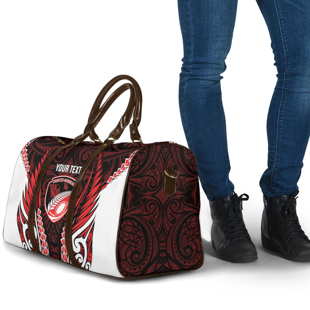 Counties Manukau 2026 Rugby Custom Travel Bag NZ Maori Silver Fern LT14 - Polynesian Pride