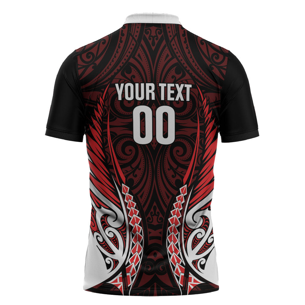 Counties Manukau 2026 Rugby Custom Zipper Polo Shirt NZ Maori Silver Fern