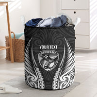 Hawke's Bay 2026 Rugby Custom Laundry Basket NZ Maori Silver Fern