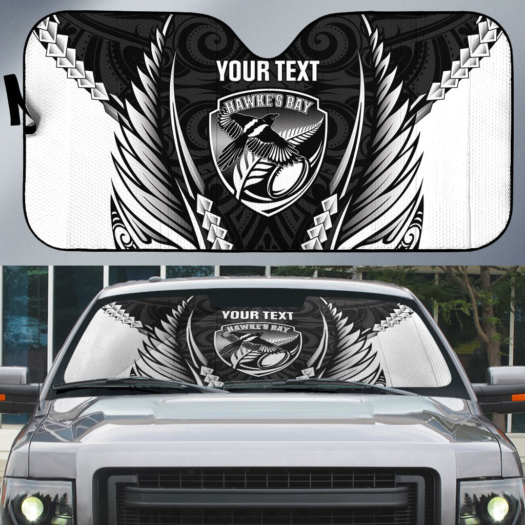 Hawke's Bay 2026 Rugby Custom Auto Sun Shade NZ Maori Silver Fern