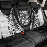 Hawke's Bay 2026 Rugby Custom Back Car Seat Cover NZ Maori Silver Fern LT14 - Polynesian Pride