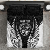Hawke's Bay 2026 Rugby Custom Bedding Set NZ Maori Silver Fern