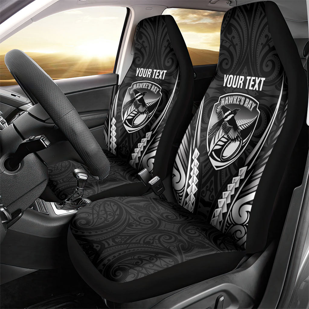 Hawke's Bay 2026 Rugby Custom Car Seat Cover NZ Maori Silver Fern LT14 - Polynesian Pride