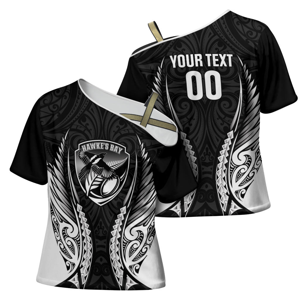 Hawke's Bay 2026 Rugby Custom Cross Shoulder Shirt NZ Maori Silver Fern