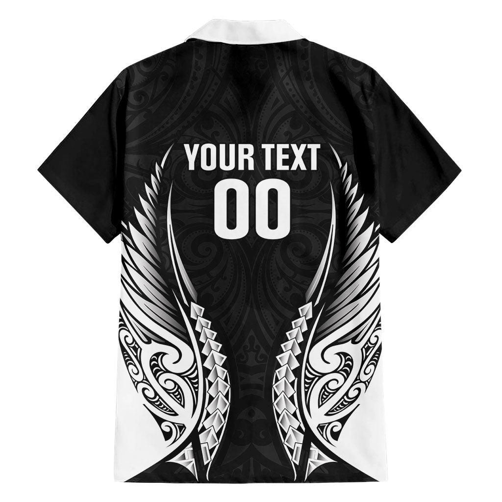 Hawke's Bay 2026 Rugby Custom Family Matching Off Shoulder Maxi Dress and Hawaiian Shirt NZ Maori Silver Fern LT14 - Polynesian Pride