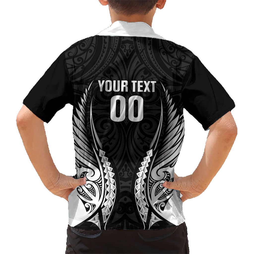 Hawke's Bay 2026 Rugby Custom Family Matching Off Shoulder Short Dress and Hawaiian Shirt NZ Maori Silver Fern LT14 - Polynesian Pride