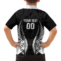 Hawke's Bay 2026 Rugby Custom Family Matching Puletasi and Hawaiian Shirt NZ Maori Silver Fern LT14 - Polynesian Pride