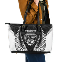 Hawke's Bay 2026 Rugby Custom Leather Tote Bag NZ Maori Silver Fern LT14 - Polynesian Pride