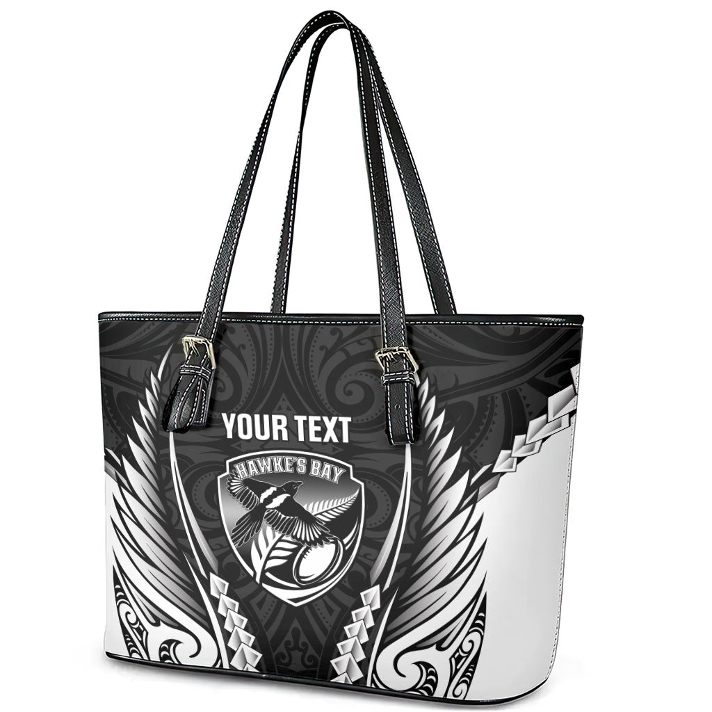 Hawke's Bay 2026 Rugby Custom Leather Tote Bag NZ Maori Silver Fern LT14 - Polynesian Pride