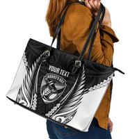 Hawke's Bay 2026 Rugby Custom Leather Tote Bag NZ Maori Silver Fern LT14 - Polynesian Pride