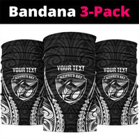 Hawke's Bay 2026 Rugby Custom Neck Gaiter NZ Maori Silver Fern LT14 package One Size: 25*50cm Black - Polynesian Pride