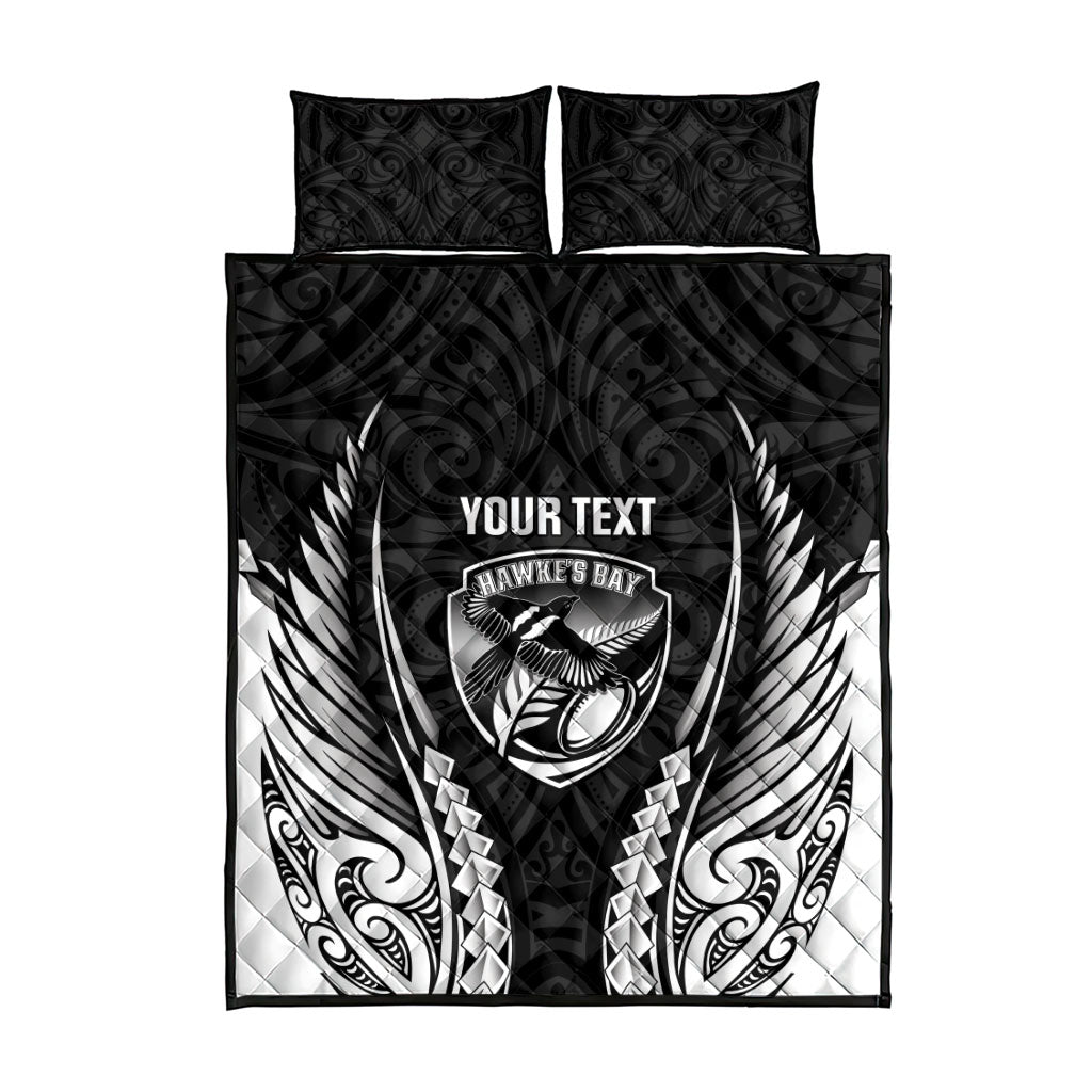 Hawke's Bay 2026 Rugby Custom Quilt Bed Set NZ Maori Silver Fern LT14 - Polynesian Pride