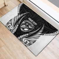 Hawke's Bay 2026 Rugby Custom Rubber Doormat NZ Maori Silver Fern LT14 - Polynesian Pride