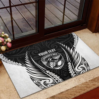 Hawke's Bay 2026 Rugby Custom Rubber Doormat NZ Maori Silver Fern LT14 - Polynesian Pride