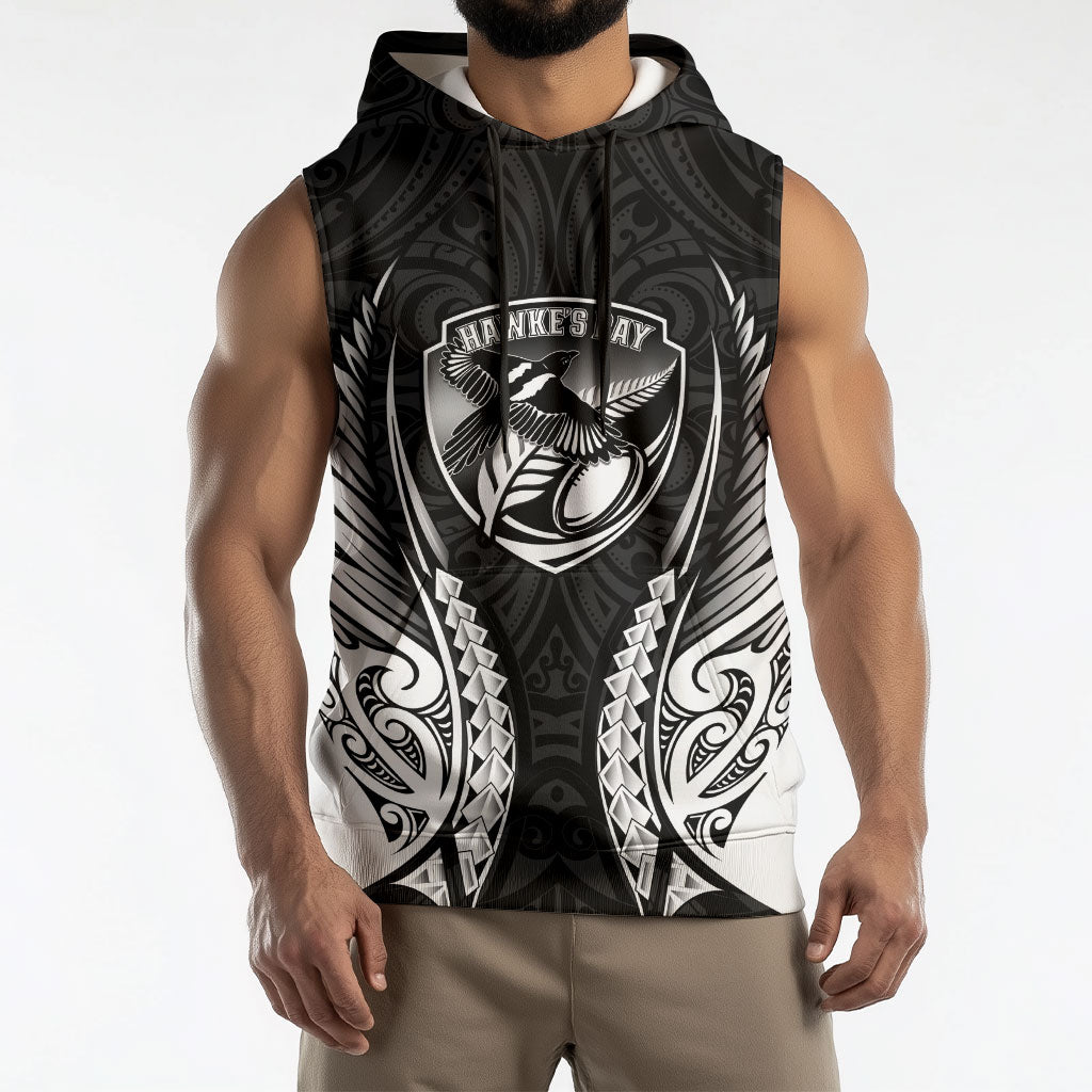 Hawke's Bay 2026 Rugby Custom Sleeveless Hoodie NZ Maori Silver Fern