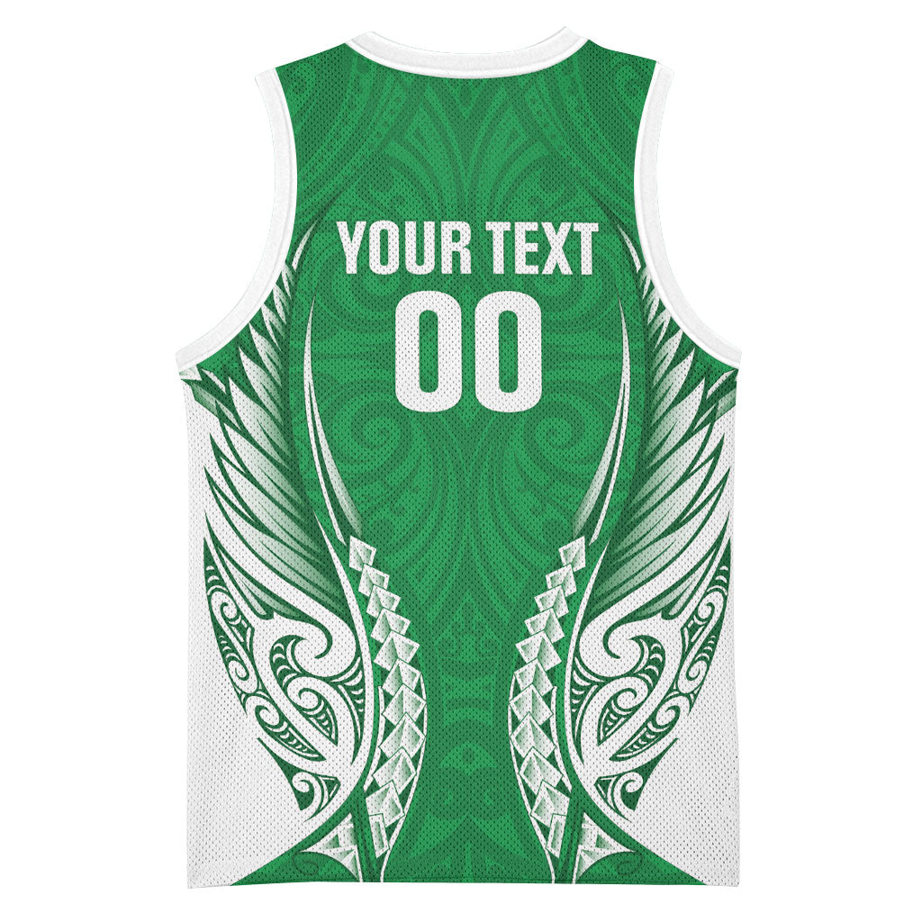 Manawatu 2026 Rugby Custom Basketball Jersey NZ Maori Silver Fern LT14 - Polynesian Pride