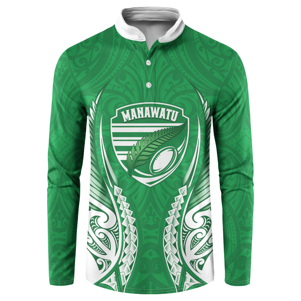 Manawatu 2026 Rugby Custom Button Sweatshirt NZ Maori Silver Fern