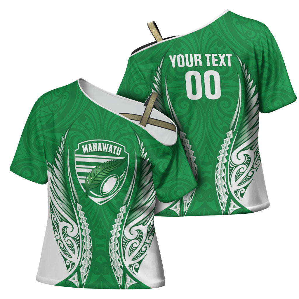 Manawatu 2026 Rugby Custom Cross Shoulder Shirt NZ Maori Silver Fern LT14 - Polynesian Pride