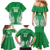 Manawatu 2026 Rugby Custom Family Matching Mermaid Dress and Hawaiian Shirt NZ Maori Silver Fern LT14 - Polynesian Pride