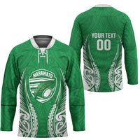 Manawatu 2026 Rugby Custom Hockey Jersey NZ Maori Silver Fern LT14 - Polynesian Pride