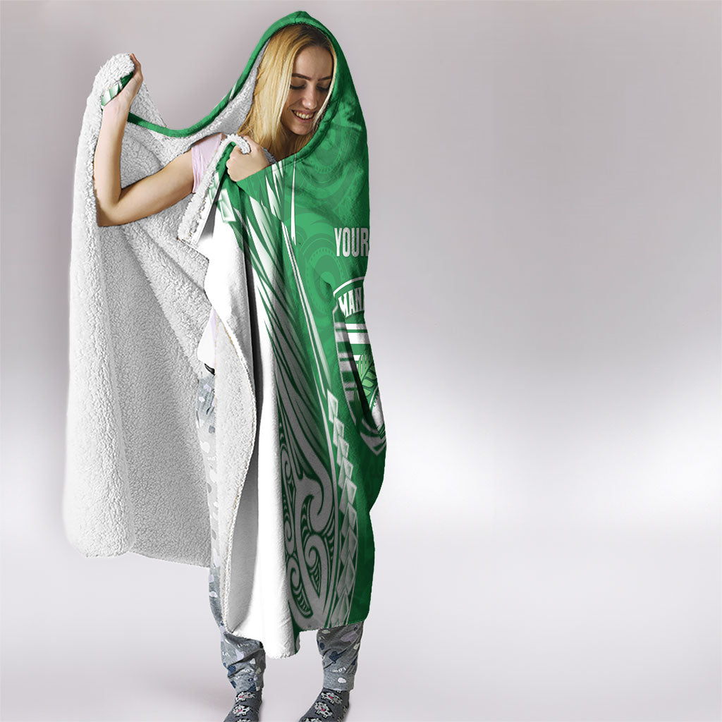 Manawatu 2026 Rugby Custom Hooded Blanket NZ Maori Silver Fern LT14 - Polynesian Pride