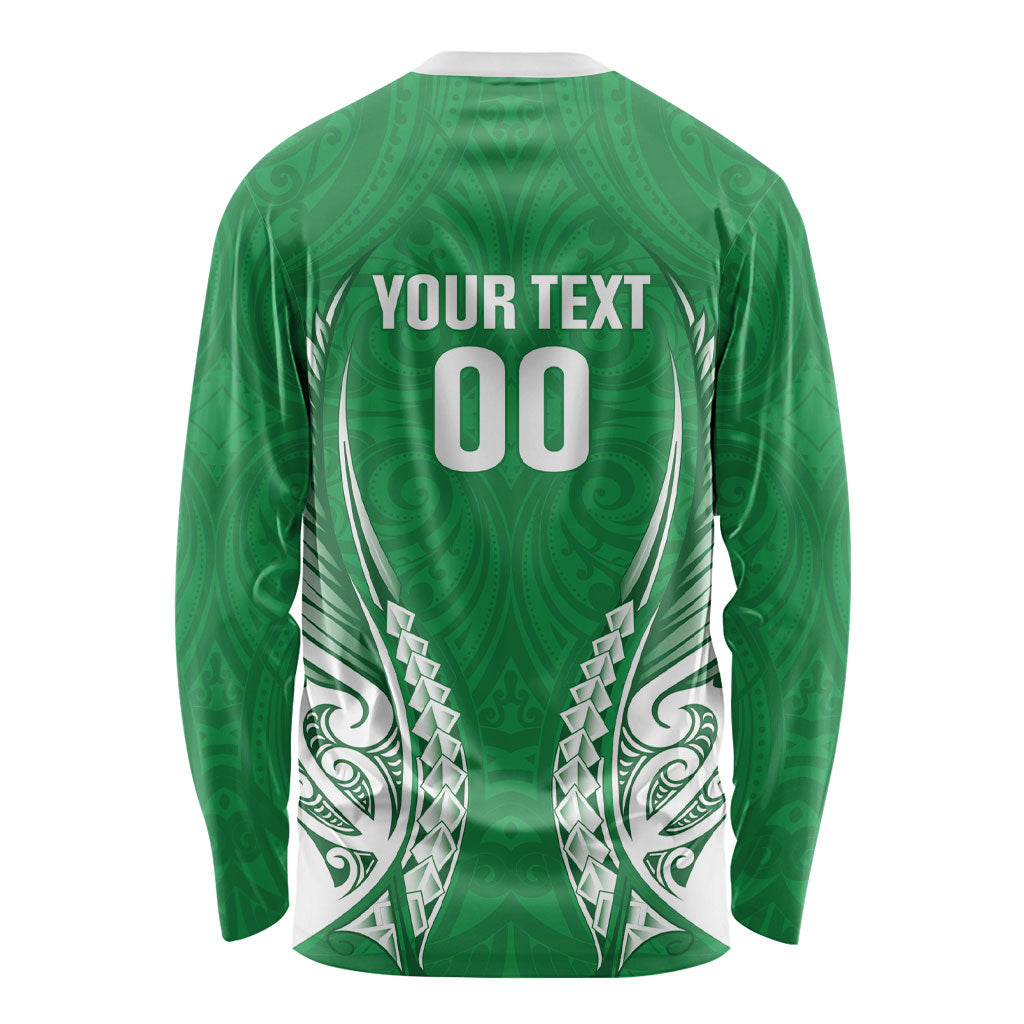 Manawatu 2026 Rugby Custom Long Sleeve Shirt NZ Maori Silver Fern LT14 - Polynesian Pride