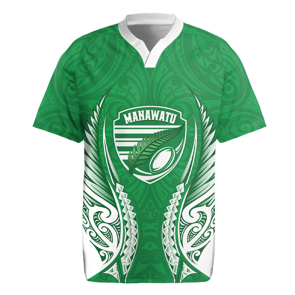 Manawatu 2026 Rugby Custom Rugby Jersey NZ Maori Silver Fern LT14 Green - Polynesian Pride