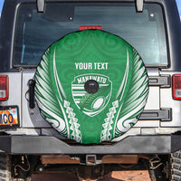 Manawatu 2026 Rugby Custom Spare Tire Cover NZ Maori Silver Fern LT14 Green - Polynesian Pride